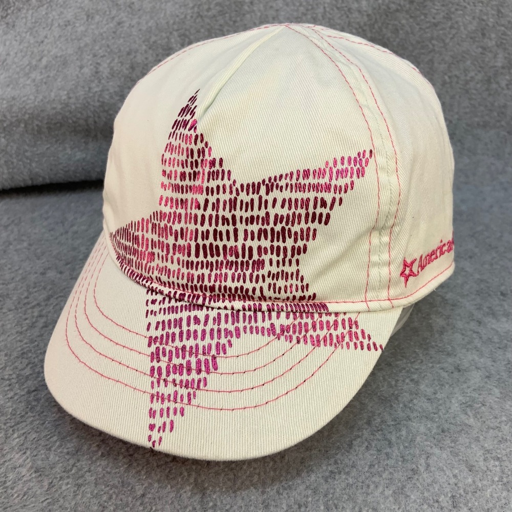 Pink Star Girls Kids Cream American Girl Baseball Hat Adjustable OSFA